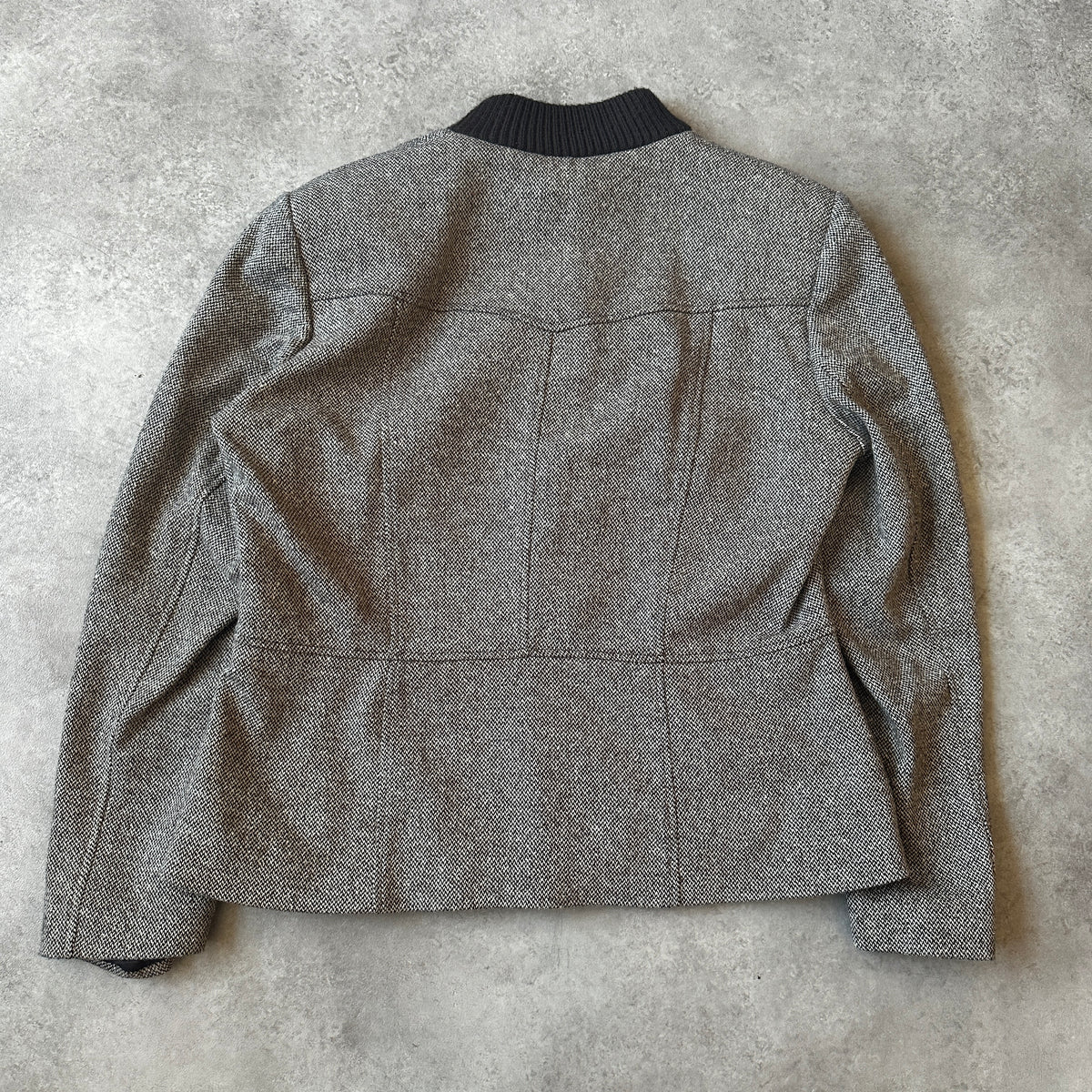 Hammer Grey Herringbone Knit Jacket S