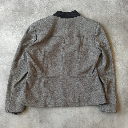 Hammer Grey Herringbone Knit Jacket S