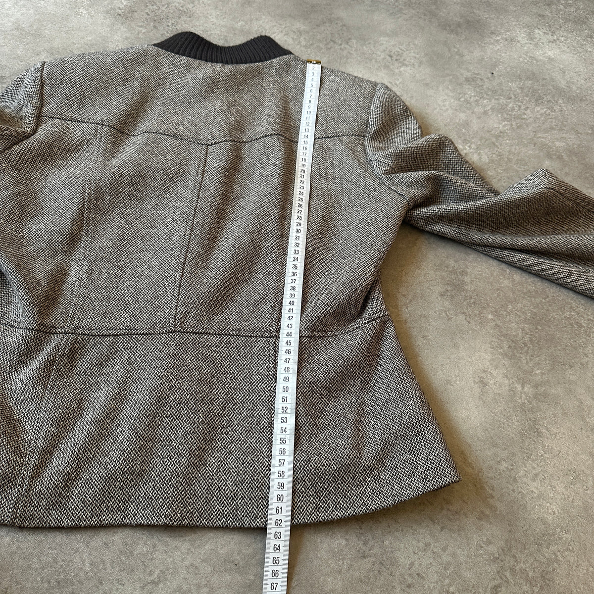 Hammer Grey Herringbone Knit Jacket S