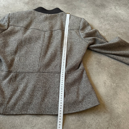 Hammer Grey Herringbone Knit Jacket S