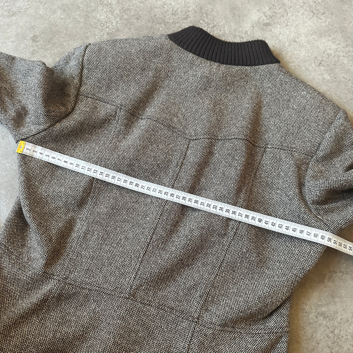 Hammer Grey Herringbone Knit Jacket S