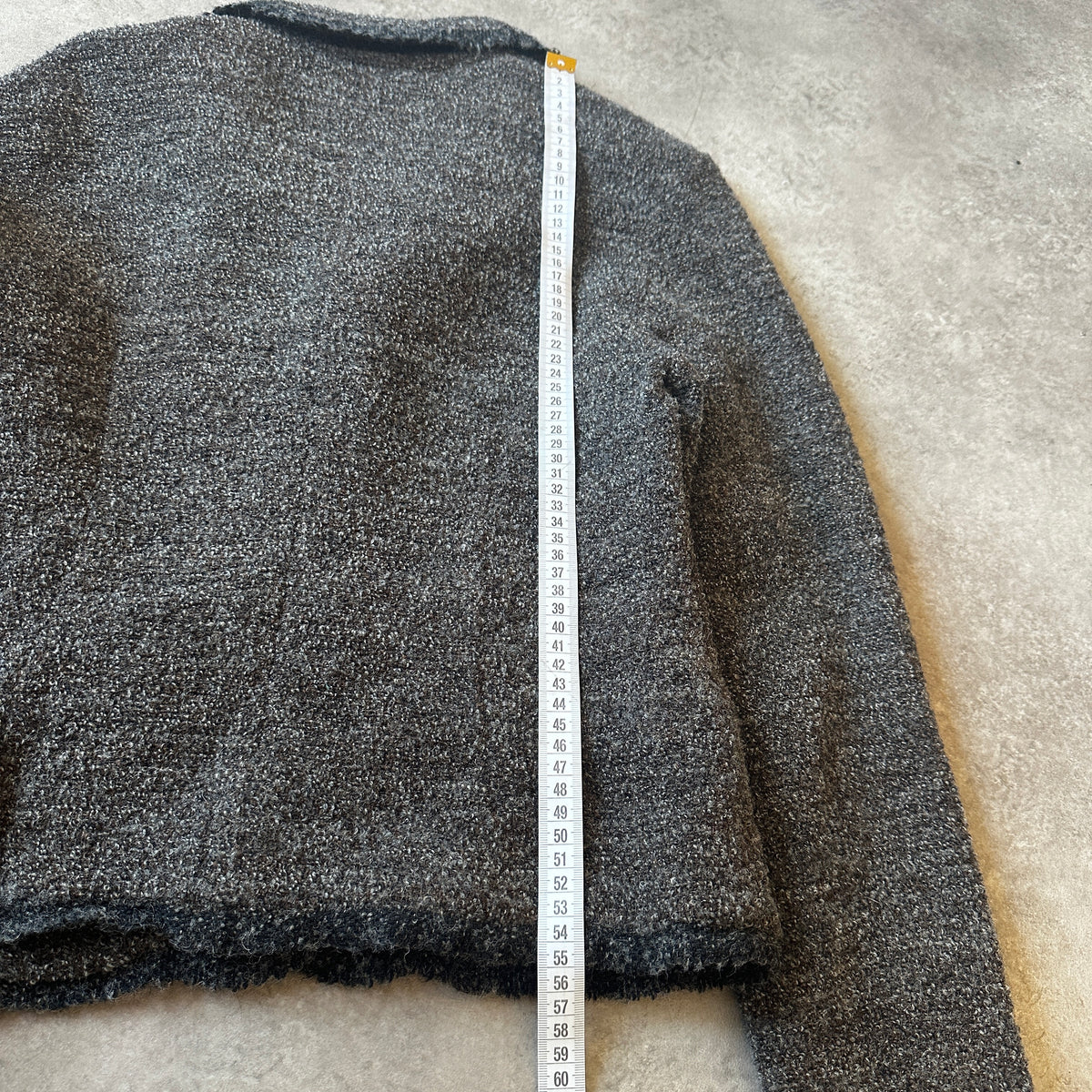 Vintage Grey Bouclé Button Jacket S