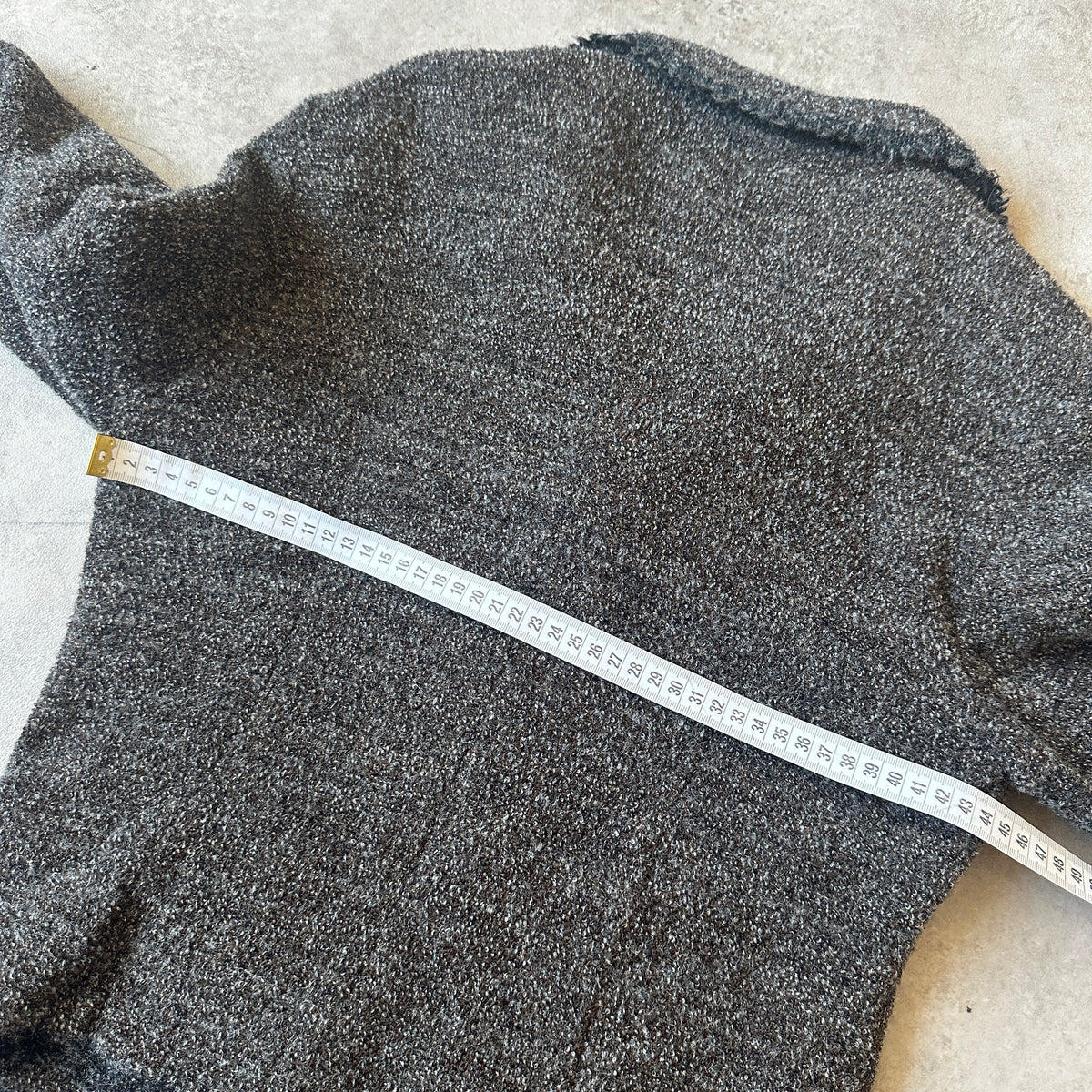 Vintage Grey Bouclé Button Jacket S