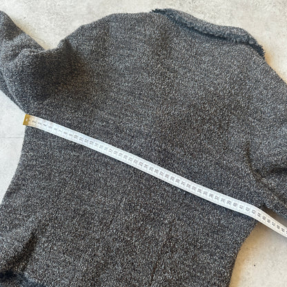 Vintage Grey Bouclé Button Jacket S