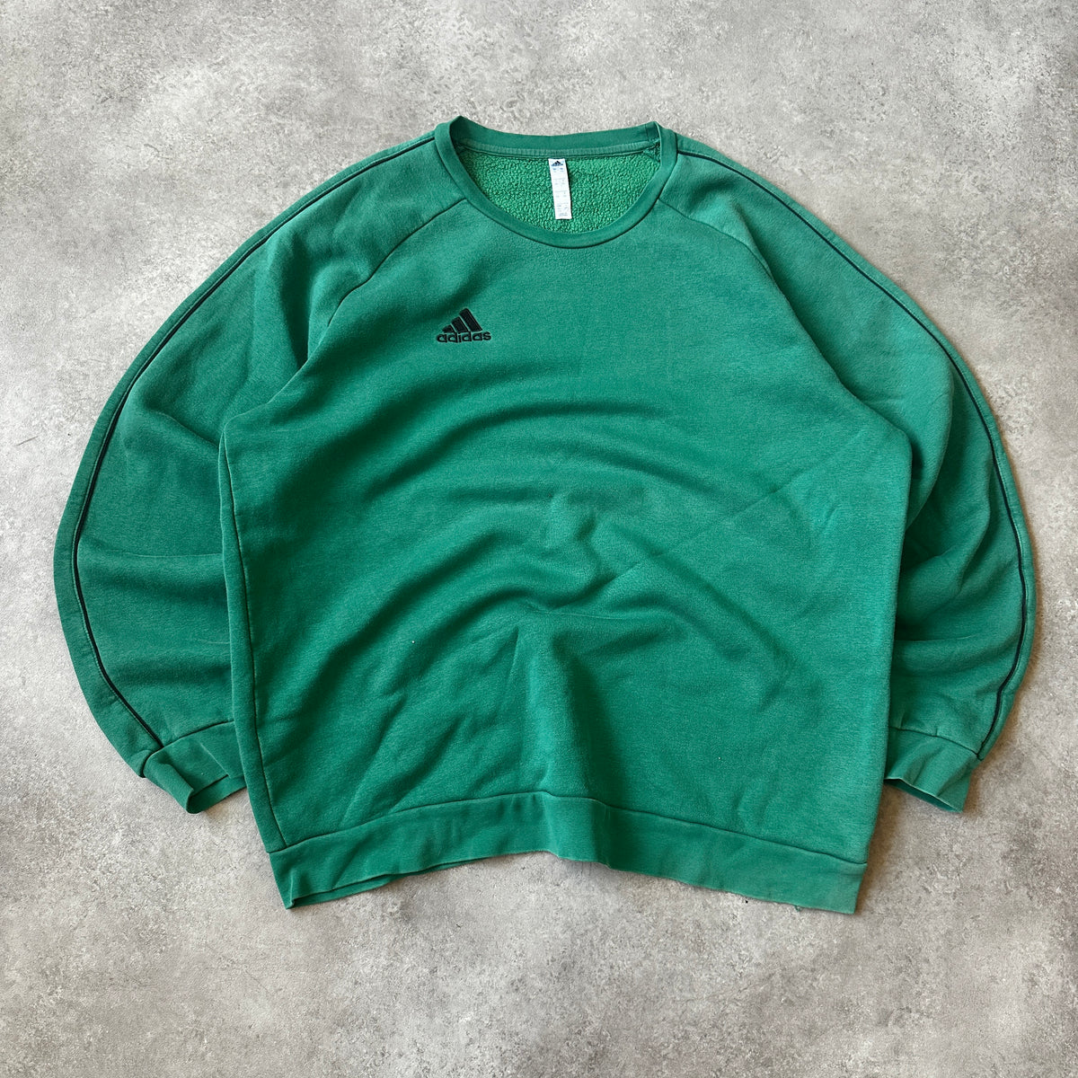 Adidas Green Piping Logo Crewneck XXL