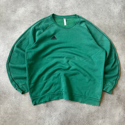 Adidas Green Piping Logo Crewneck XXL