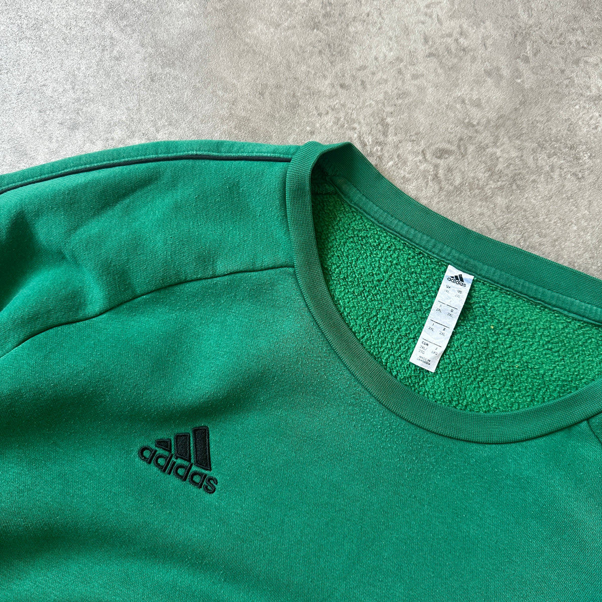 Adidas Green Piping Logo Crewneck XXL