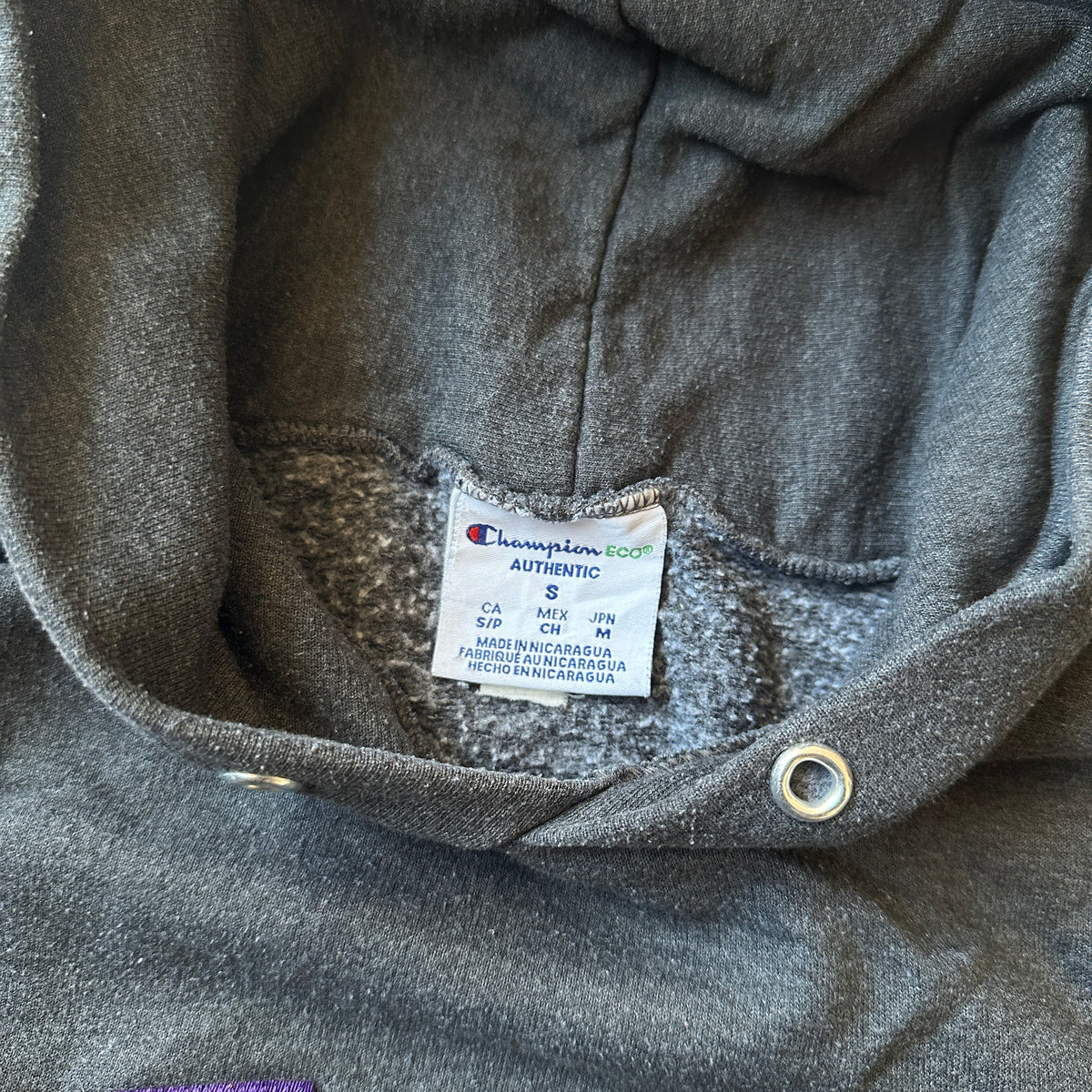 Champion Grey TCU Applique Hoodie S