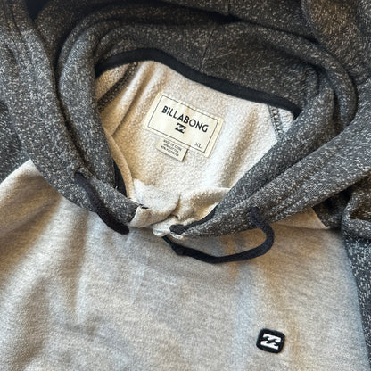 Billabong Grey & Maroon Colorblock Hoodie XL