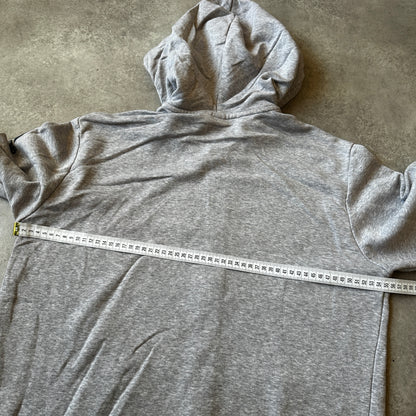 Adidas Grey Full-Zip Sleeve Logo Hoodie L
