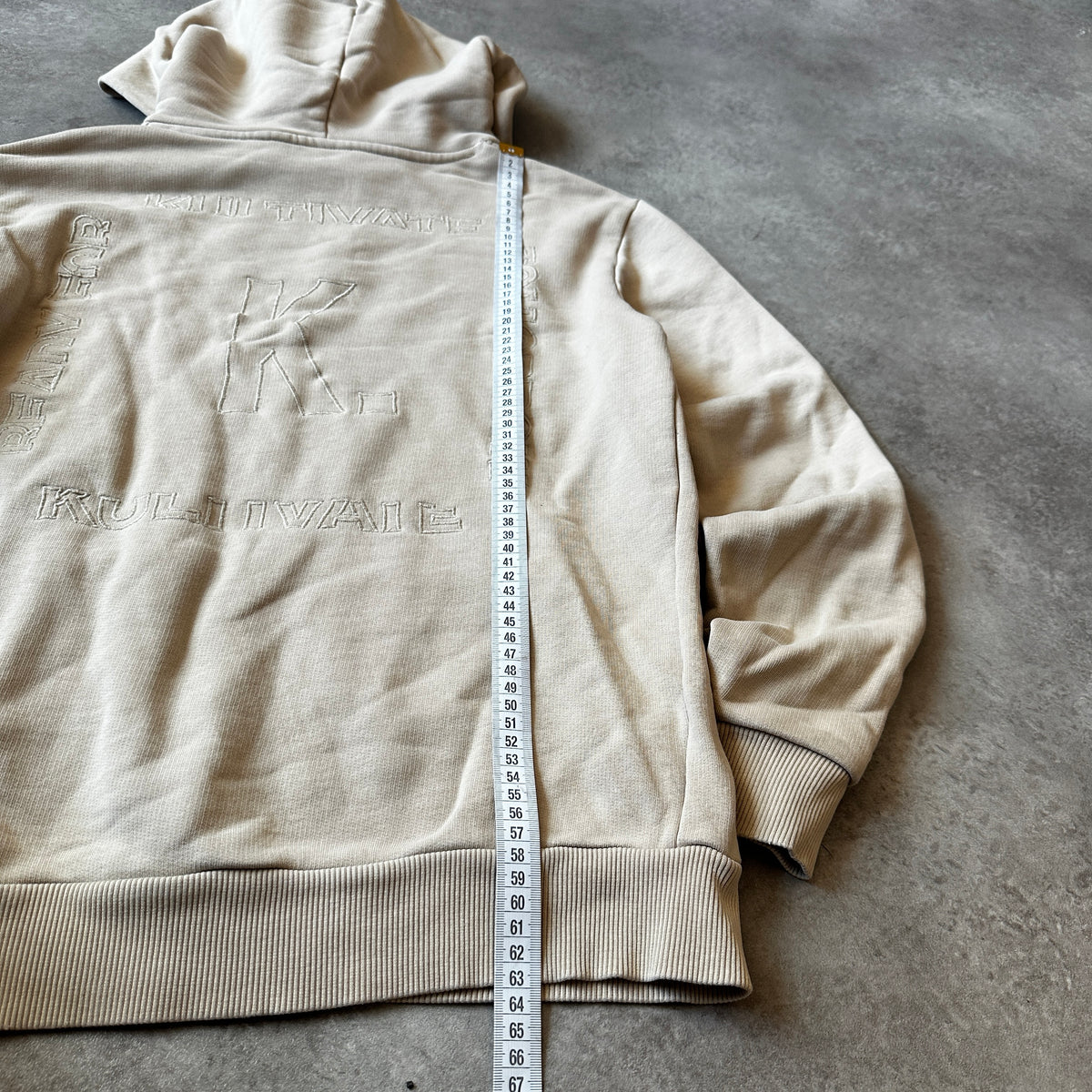 Kultivate Beige K Logo Hoodie S