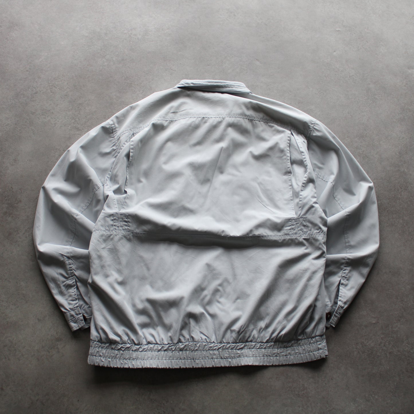 Vintage 70's H&M Jacket – Light Grey, Button Hem Detail (Man-M)