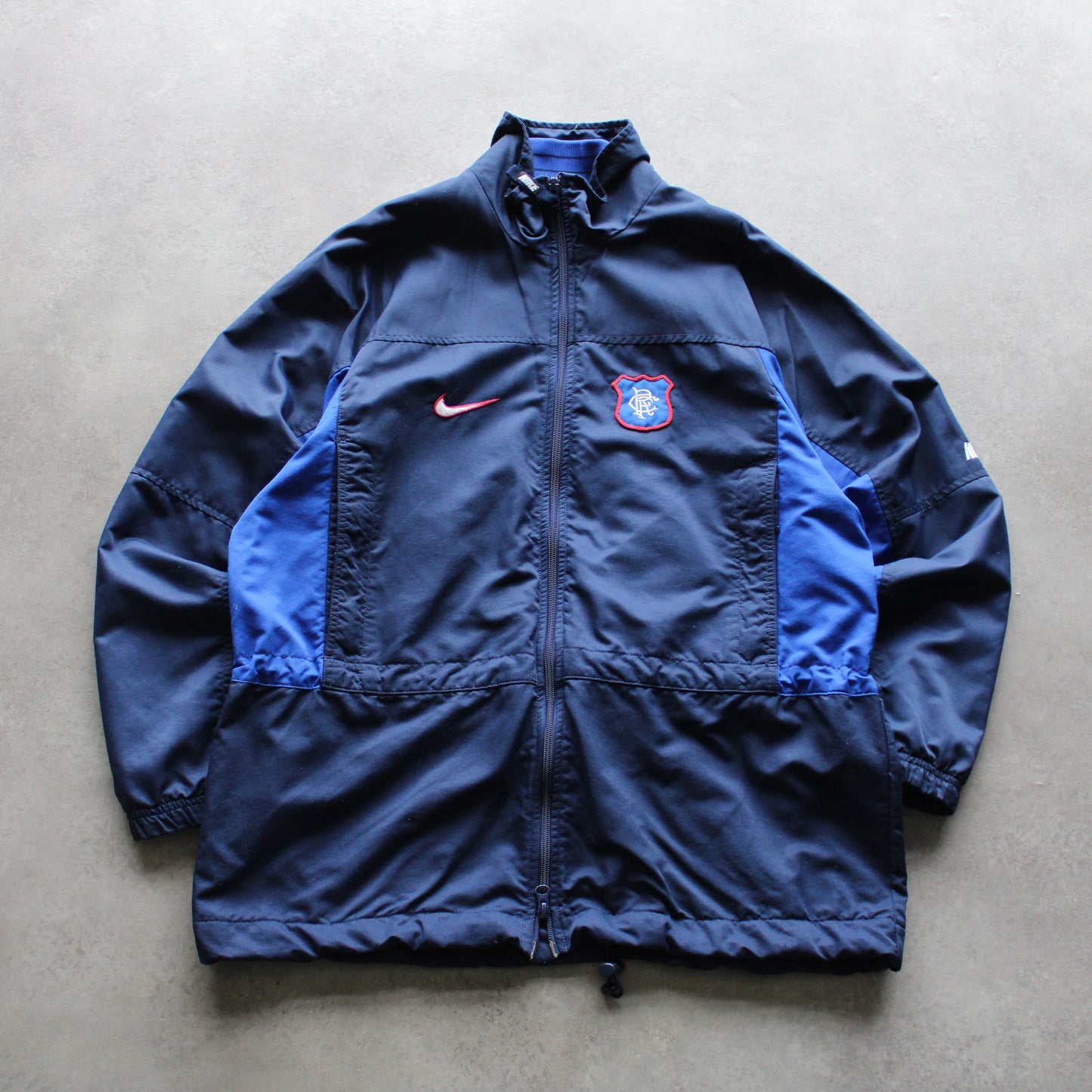 Nike 90's Track Jacket – Navy Blue, Embroidered Logo (Man-S)