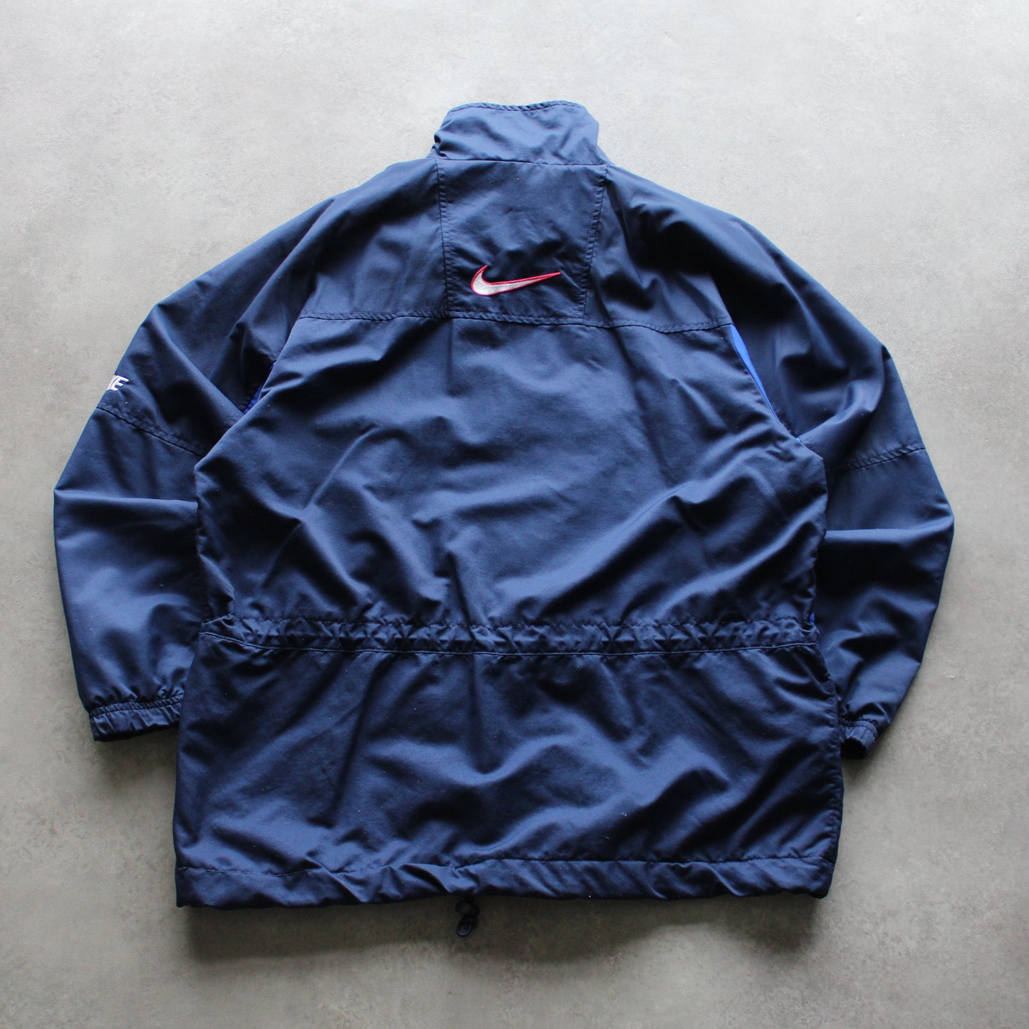 Nike 90's Track Jacket – Navy Blue, Embroidered Logo (Man-S)