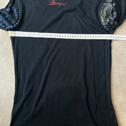 Desigual Black Mandala & Sequin Printed Long Sleeve S