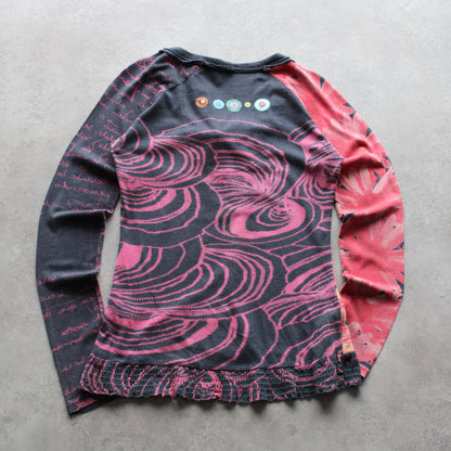 Desigual Floral & Script Print Long-Sleeve Top – Multicolor (Woman-S)