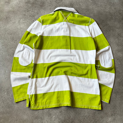 Tommy Hilfiger Green & White Striped Rugby Polo XL