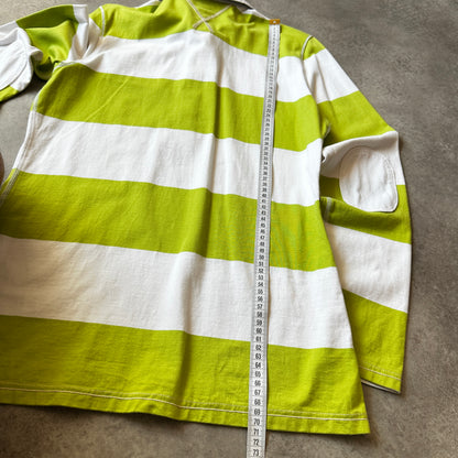 Tommy Hilfiger Green & White Striped Rugby Polo XL