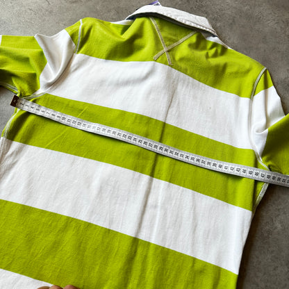 Tommy Hilfiger Green & White Striped Rugby Polo XL