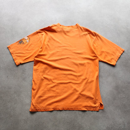 Vintage Cartoon Graphic T-Shirt – Orange, Summertime Print (Man-XL)