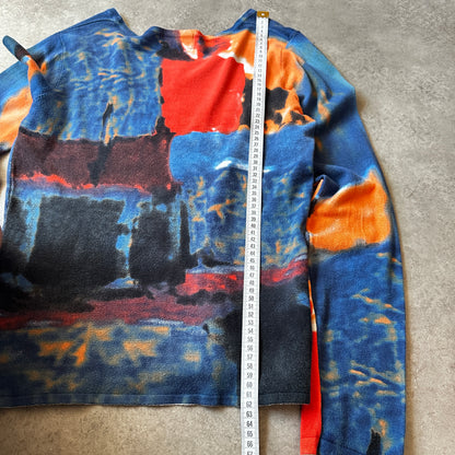 Ovanti Abstract Horse Graphic Long Sleeve Knit L