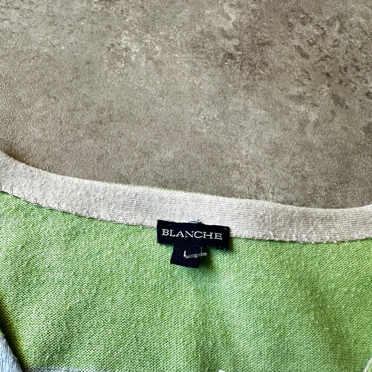 Blanche Multi-Color Striped Button Cardigan L