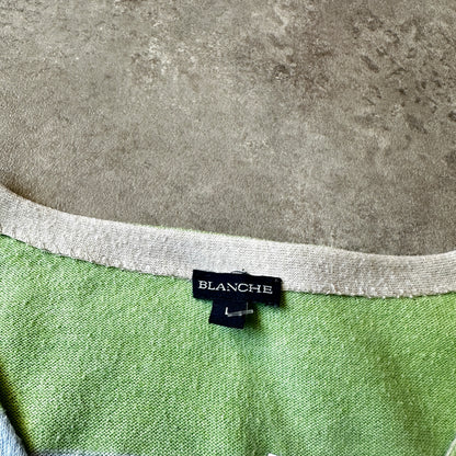 Blanche Multi-Color Striped Button Cardigan L