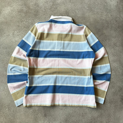 Gant Pastels Striped Long Sleeve Polo Shirt XL