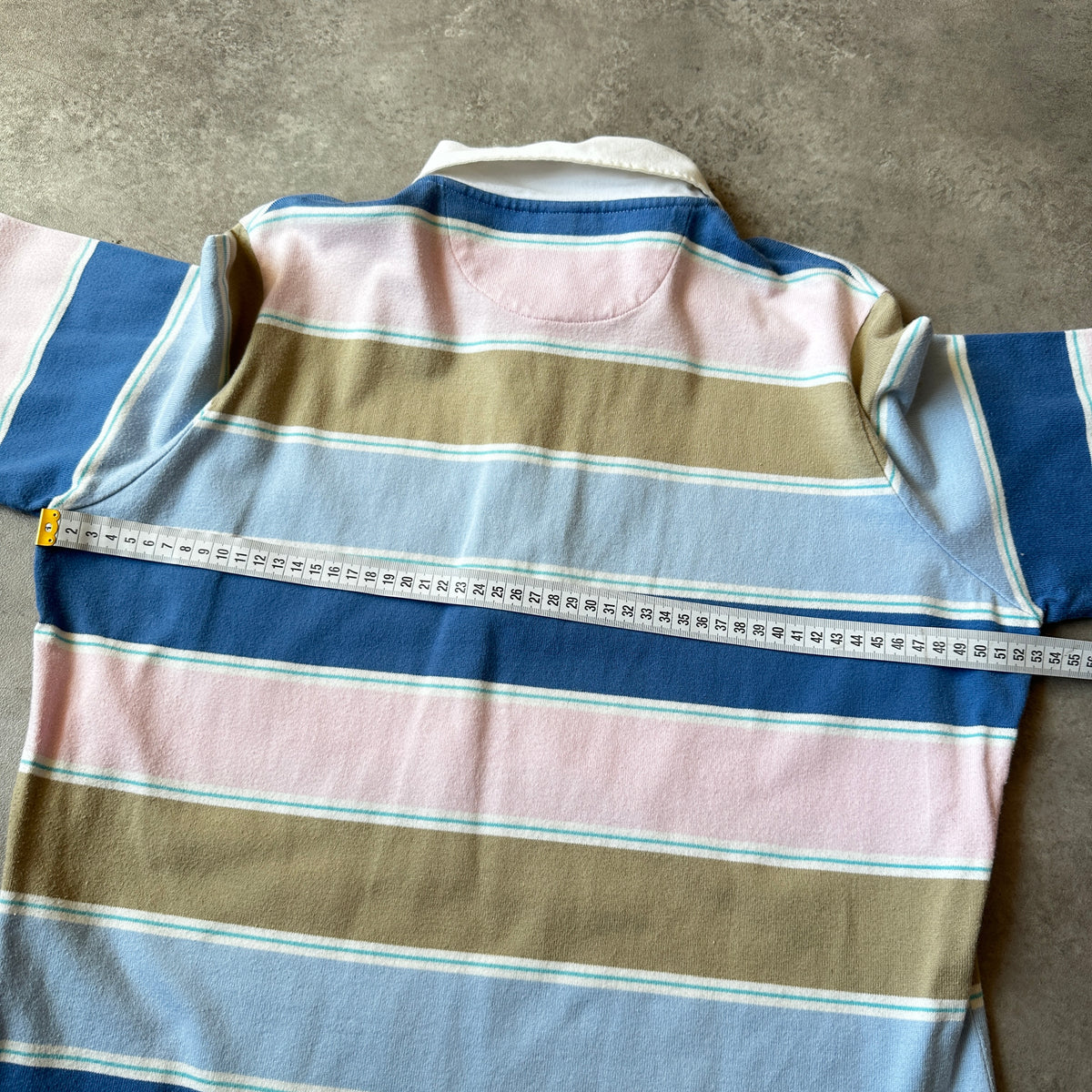 Gant Pastels Striped Long Sleeve Polo Shirt XL