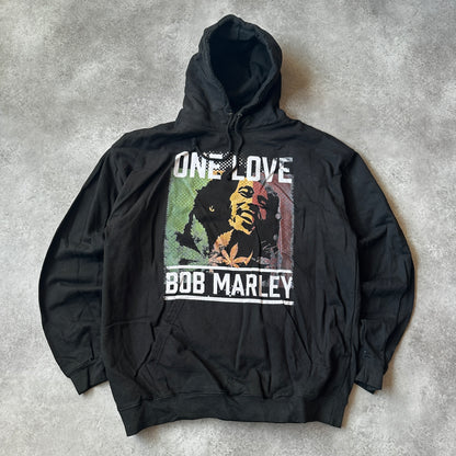 Justhoods by AWDis Black Bob Marley One Love Hoodie XXL