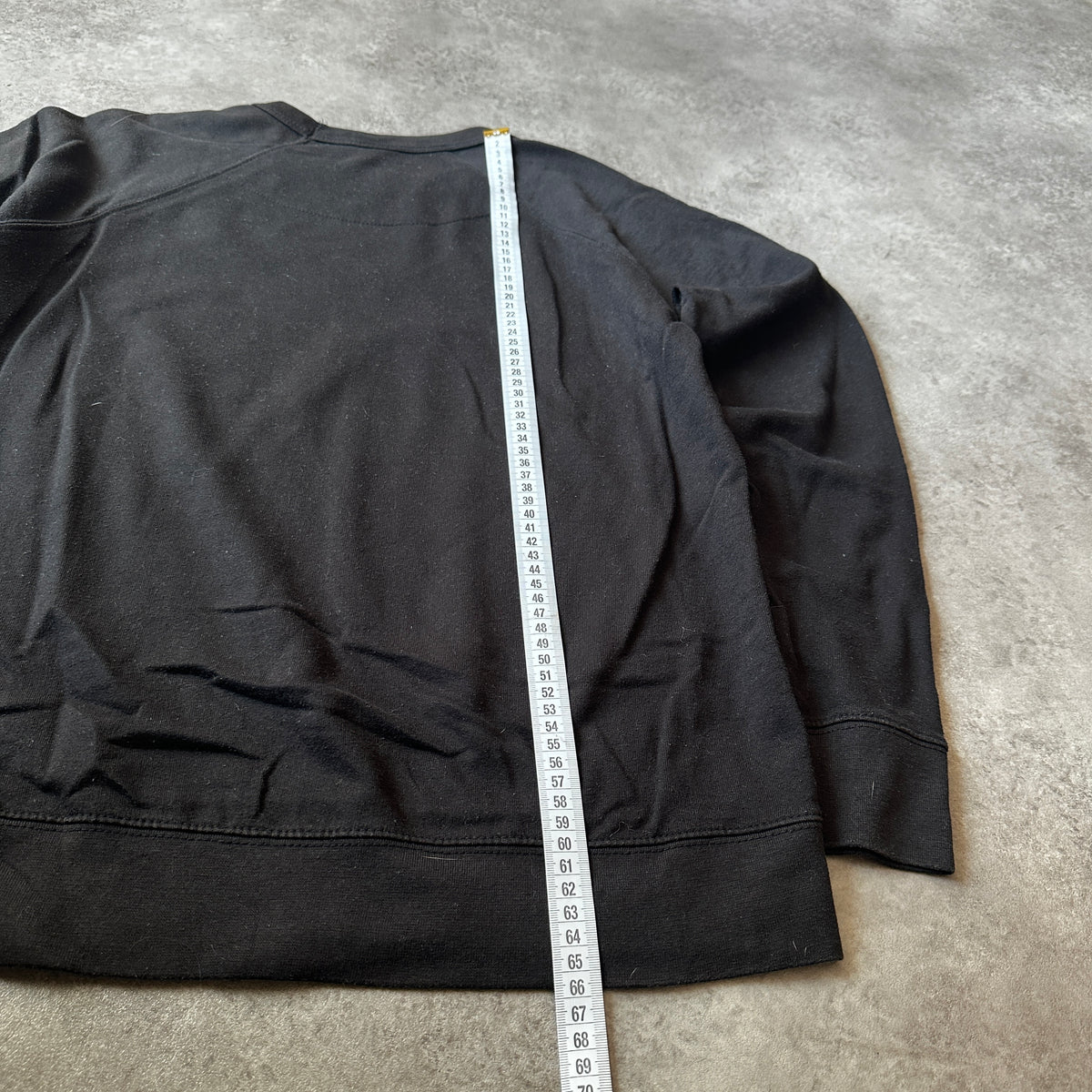 Delta Fleece Black Graphic Print Crewneck S