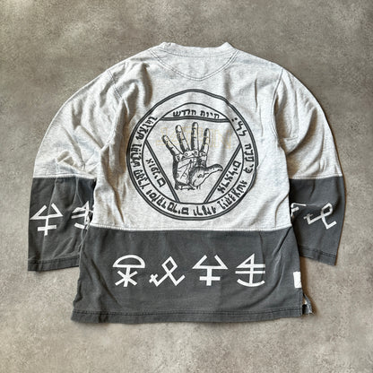 Foplin Grey & Charcoal Kanji Split Long Sleeve S