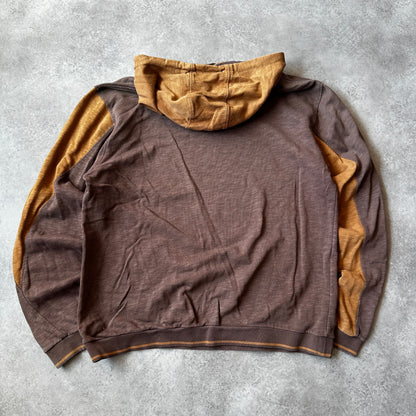 Prana Brown Sunburst Colorblock Hoodie XL