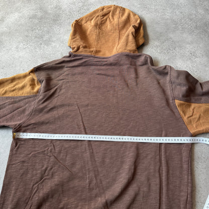 Prana Brown Sunburst Colorblock Hoodie XL