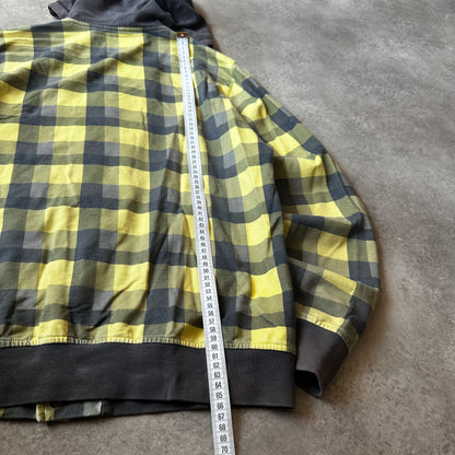 Billabong Yellow & Grey Plaid Hooded Jacket S