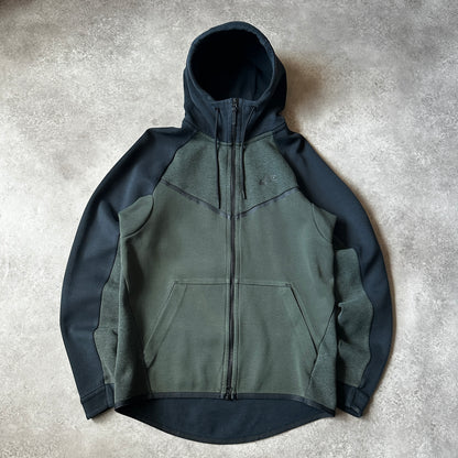Nike Dark Green Tech Fleece Zip Hoodie S
