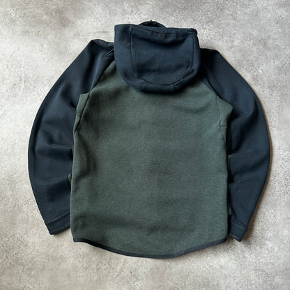 Nike Dark Green Tech Fleece Zip Hoodie S