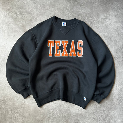 Russell Athletic Black Texas Print Crewneck M