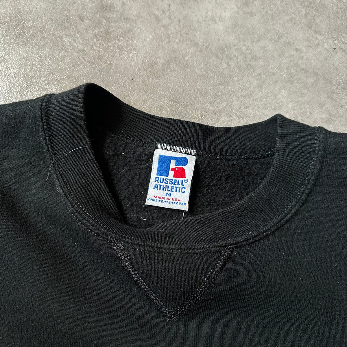 Russell Athletic Black Texas Print Crewneck M