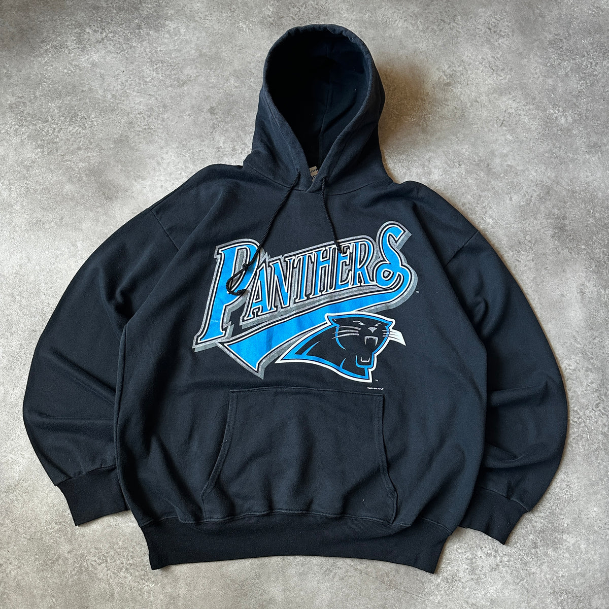 True Fan Black Carolina Panthers Graphic Hoodie M