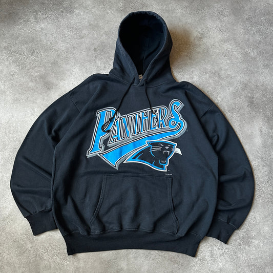 True Fan Black Carolina Panthers Graphic Hoodie M