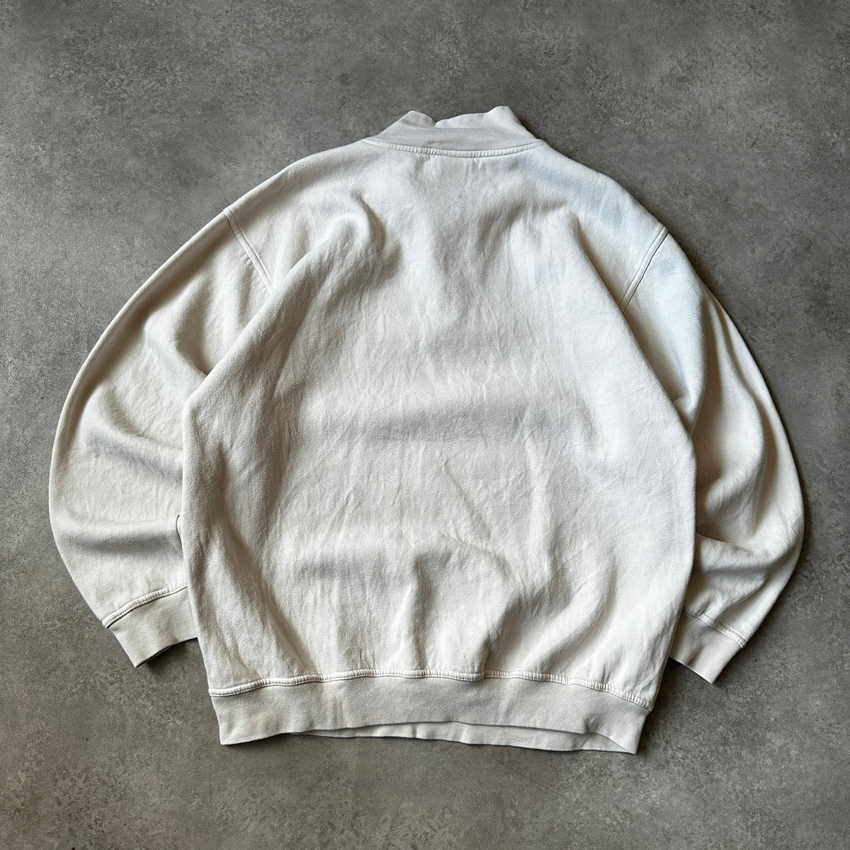 Adidas Cream 1/4 Zip Sweatshirt L