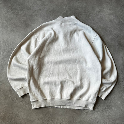Adidas Cream 1/4 Zip Sweatshirt L