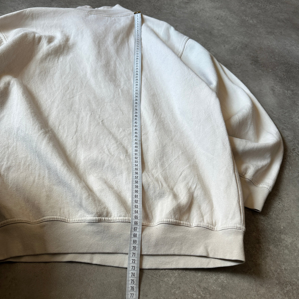 Adidas Cream 1/4 Zip Sweatshirt L