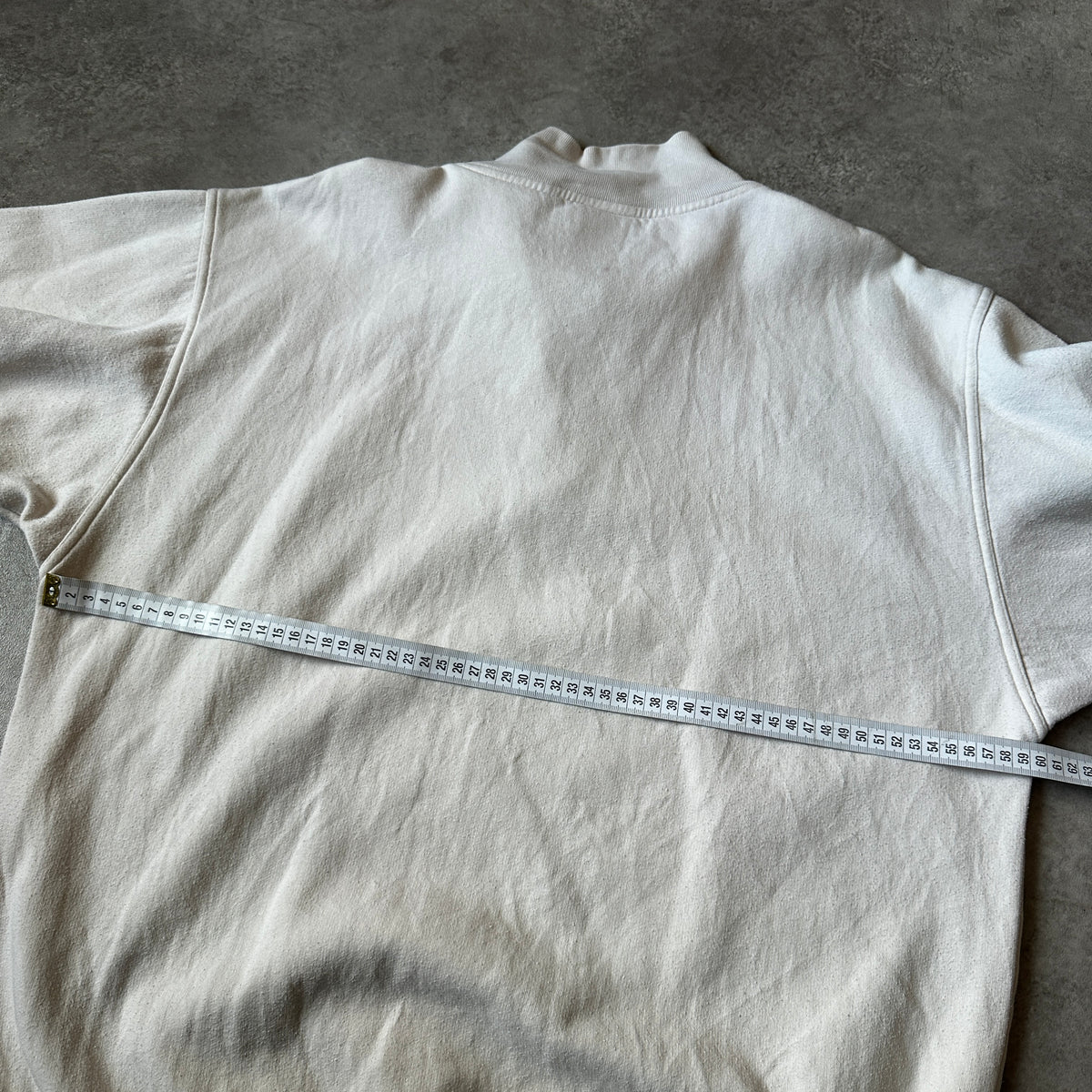 Adidas Cream 1/4 Zip Sweatshirt L