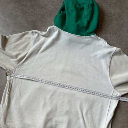 Nike Cream & Green Arch Logo Hoodie L