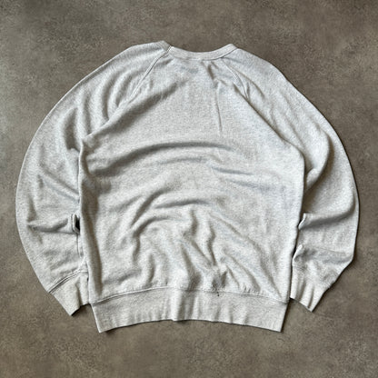 Obey Grey Chest Script Logo Crewneck M