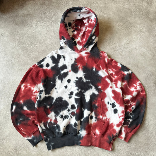 Titus Red & Black Tie-Dye Hoodie S