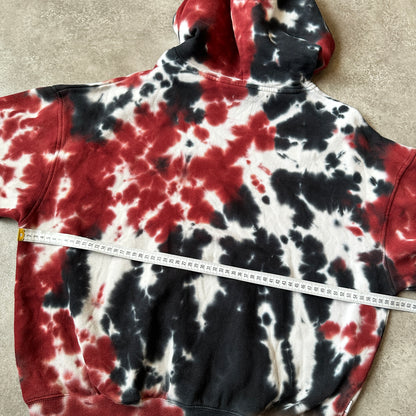 Titus Red & Black Tie-Dye Hoodie S