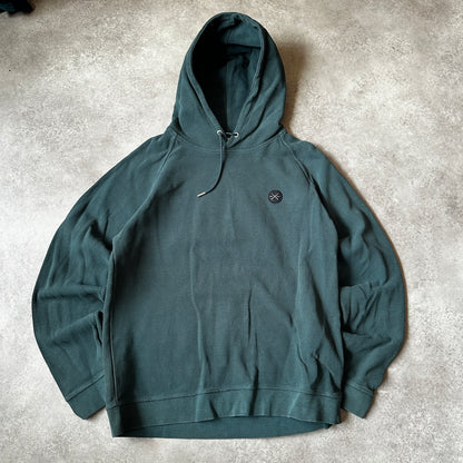Anti Blue Dark Teal Waffle Knit Hoodie M